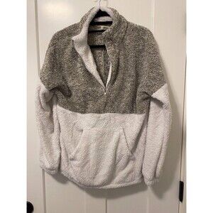 Vanilla Bay Size Small Sherpa 1/4 Zip Pullover‎ Oversized Fit